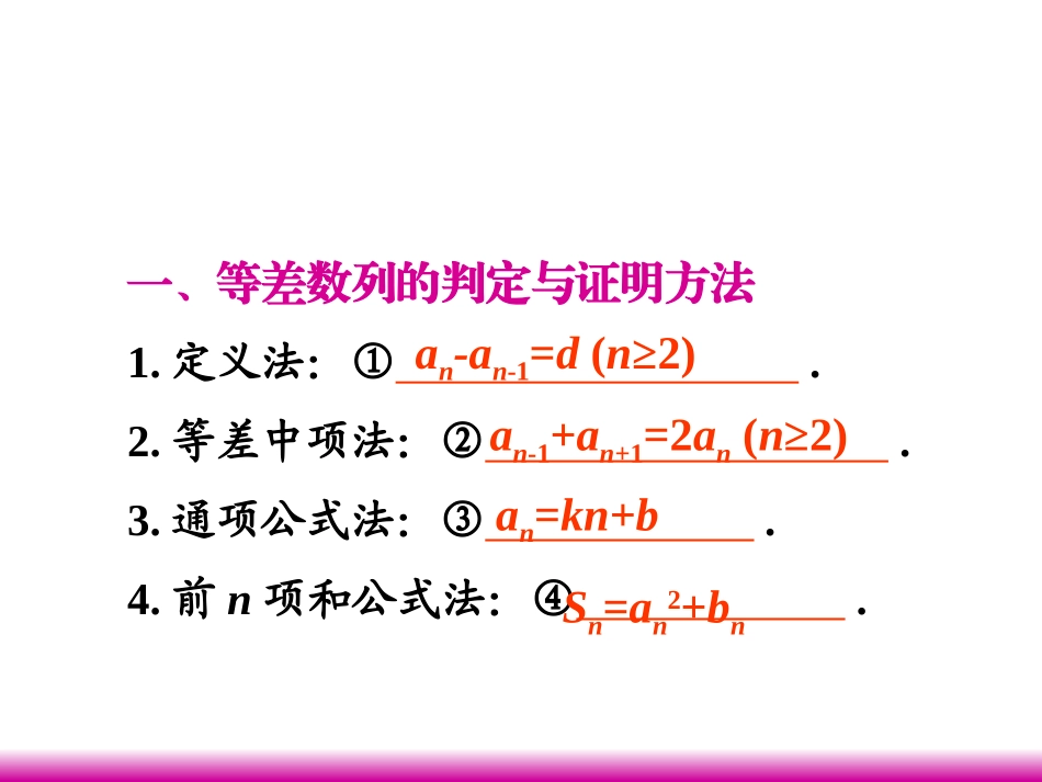 高考数学第一轮总复习 3.2等差数列(第1课时)课件 理 (广西专版) 课件_第3页