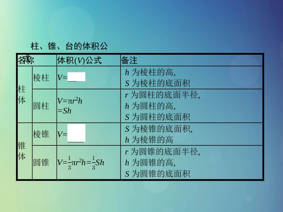 高中数学 第一章 立体几何初步 172 柱、锥、台的体积课件 北师大版必修2 课件_第3页