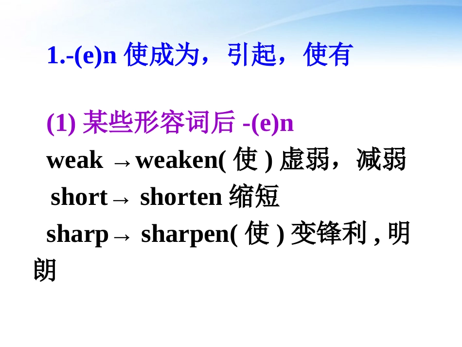 高考英语 22构成动词的后缀课件_第2页