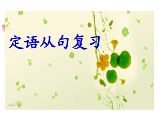 高三英语高考二轮专项复习：定语从句 课件