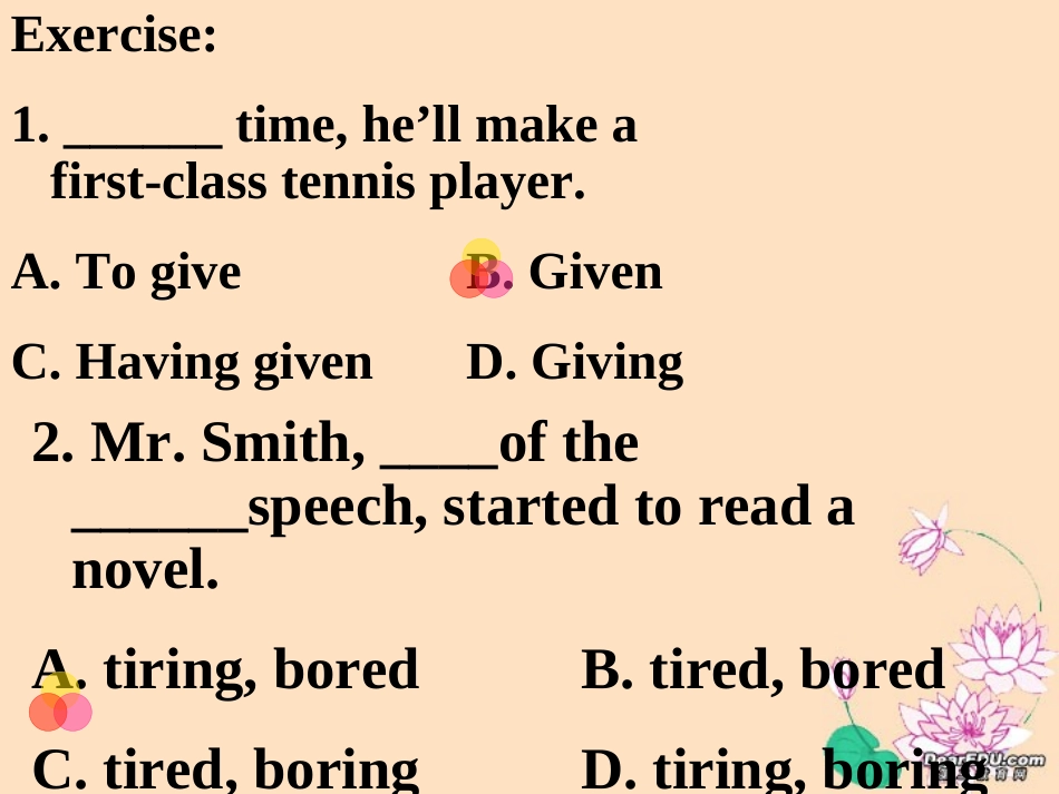 高中英语必修5 Unit3 Period4课件_第2页