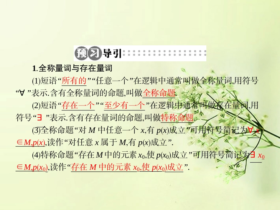 高中数学 1.4全称量词与存在量词同步测控课件 新人教A版选修2-1 课件_第3页