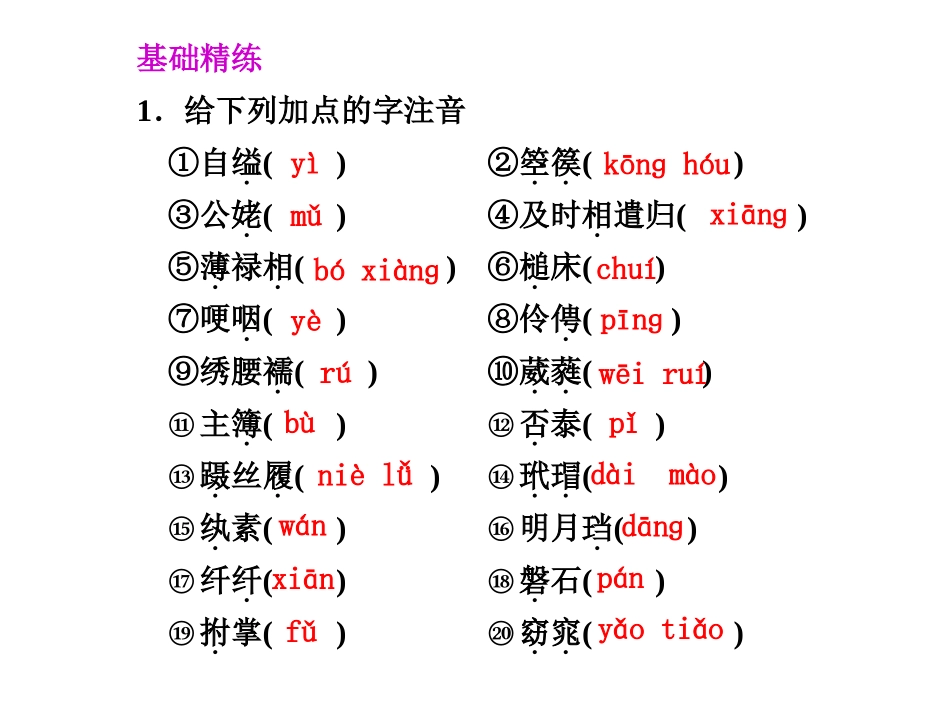 高中语文 第16课　孔雀东南飞并序 第1课时同步教学课件 粤教版必修1 课件_第2页