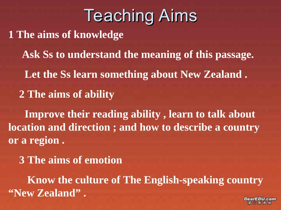 湖北省赤壁一中高一英语Unit18 New Zealand课件 新课标 人教版 课件_第3页