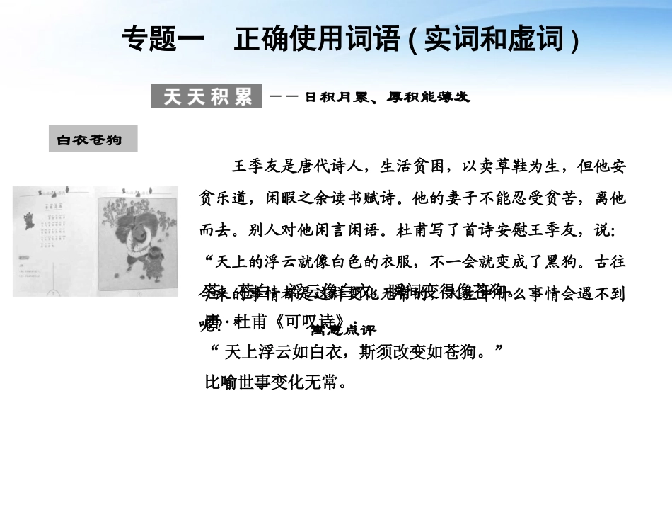 版高考语文总复习 专题一 正确使用词语(实词和虚词)课件 语文版 课件_第2页