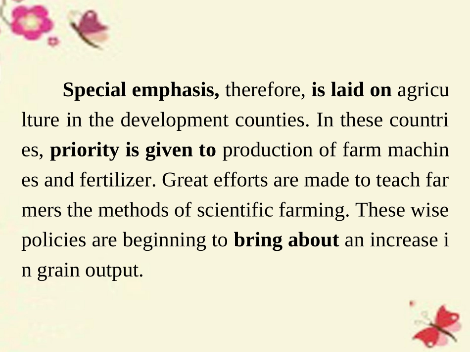 高考英语总复习 Unit 2 Working the land课件 新人教版必修4 课件_第3页