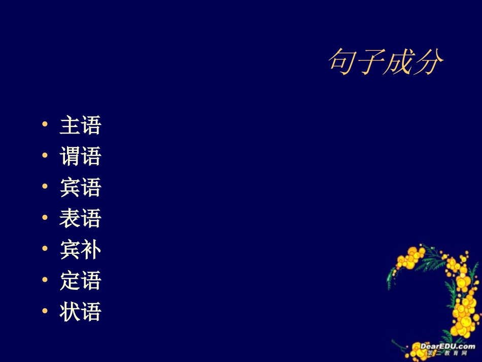 高一英语句子的构成 课件_第2页