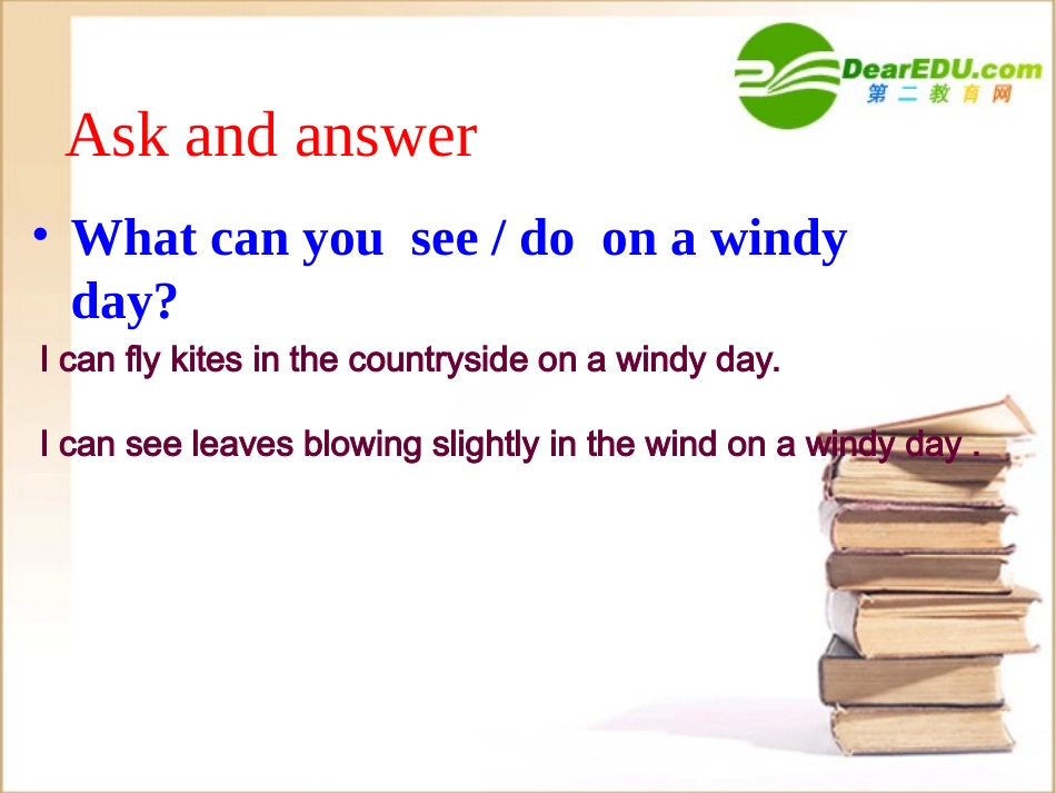 高中英语 windy weather课件 牛津版选修6 课件_第2页