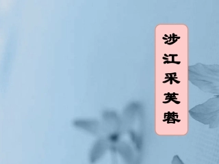 高中语文 涉江采芙蓉2课件 新人教版必修2 课件