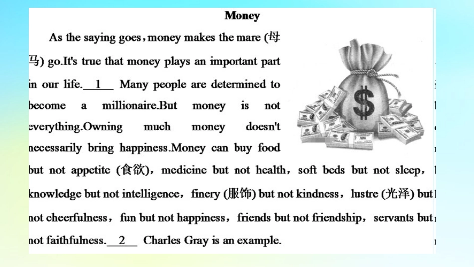 高中英语 Unit 10 Money Section Ⅰ ReadingⅠ Warm up  Lesson 1课件 北师大版必修4 课件_第3页