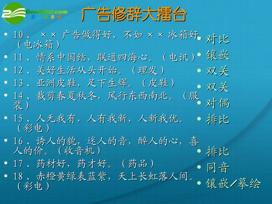 高考语文 语言表达的十八般武艺复习课件 新人教版 课件_第3页