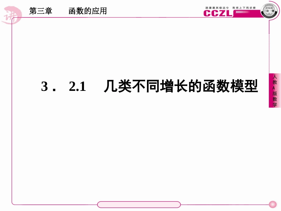 高中数学 第三章  函数的应用 函数模型及其应用  几类不同增长的函数模型课件 新人教版必修1 课件_第2页