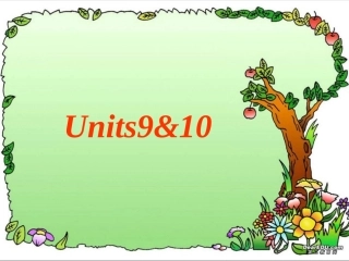 高三英语复习高一课件Unit9-Unit10 课件