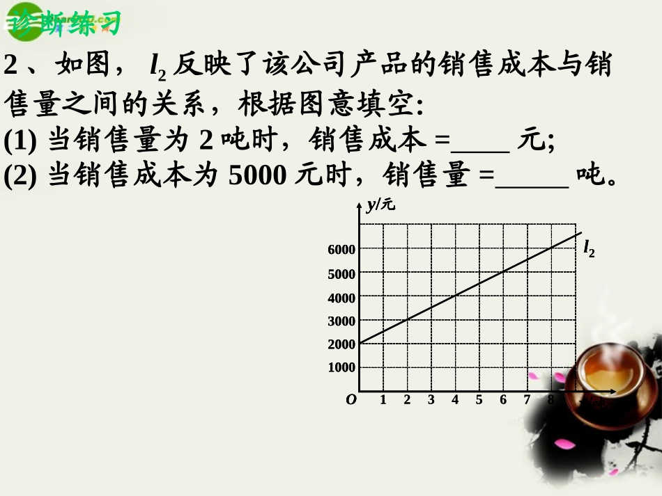 江西地区八年级数学上册 6.5 一次函数图象的应用(2)课件 北师大版 课件_第3页
