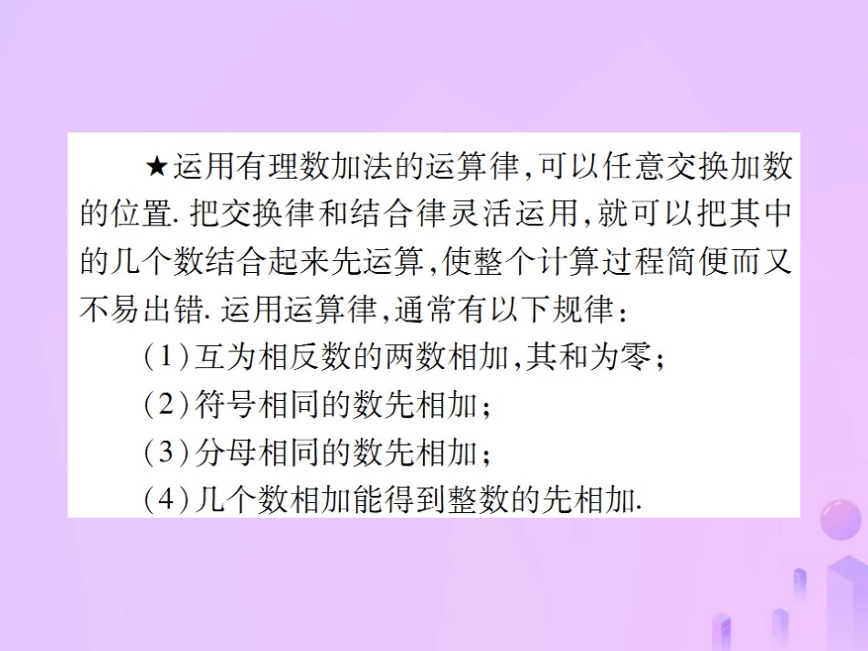 秋七年级数学上册 第一章 有理数 1.3 有理数的加减法 1.3.1 有理数的加法(第2课时)讲解课件 (新版)新人教版 课件_第3页