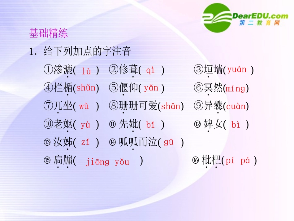 高中语文 自读文本 项脊轩志同步教学课件 鲁人版必修3 课件_第2页