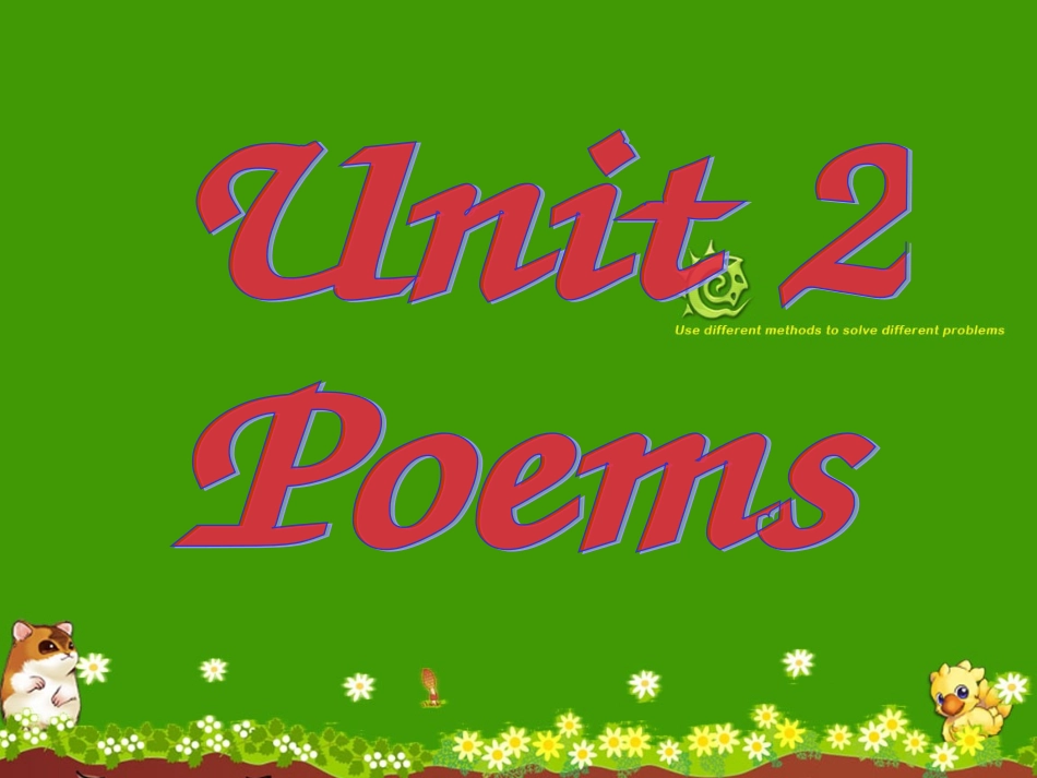 高二英语Unit2 Poems Warming up 课件_第3页