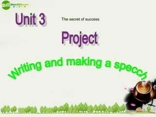 高中英语 Unit3(The secret of success)Project课件1 牛津译林版选修11 课件