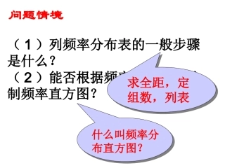 频率分别直方图1 苏教版必修3 统计教案与ppt课件全套-2