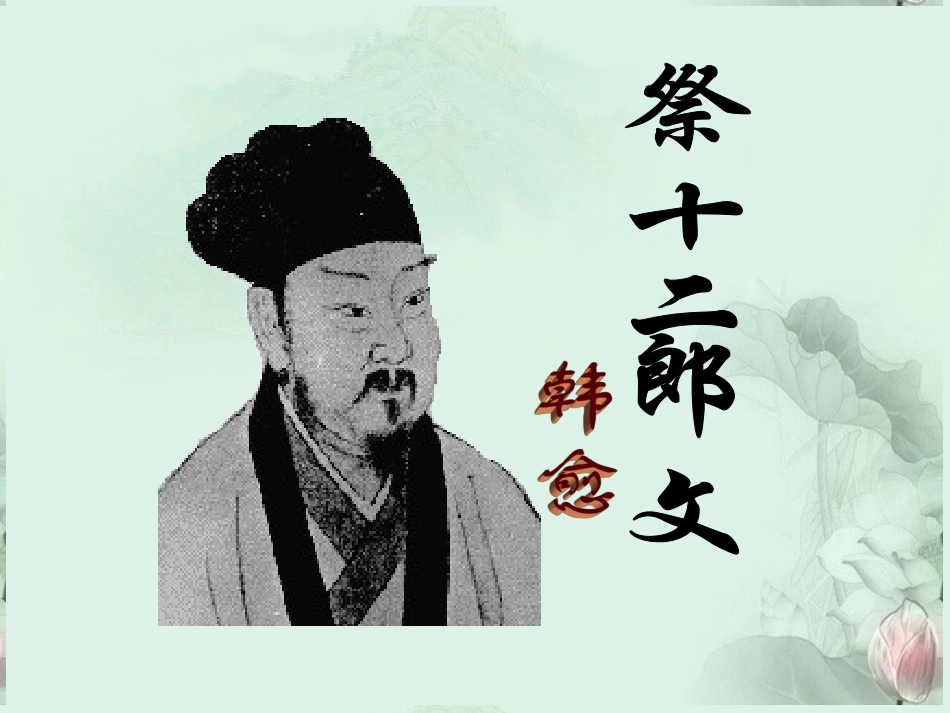 高二语文(祭十二郎文)课件 人教版 课件_第1页
