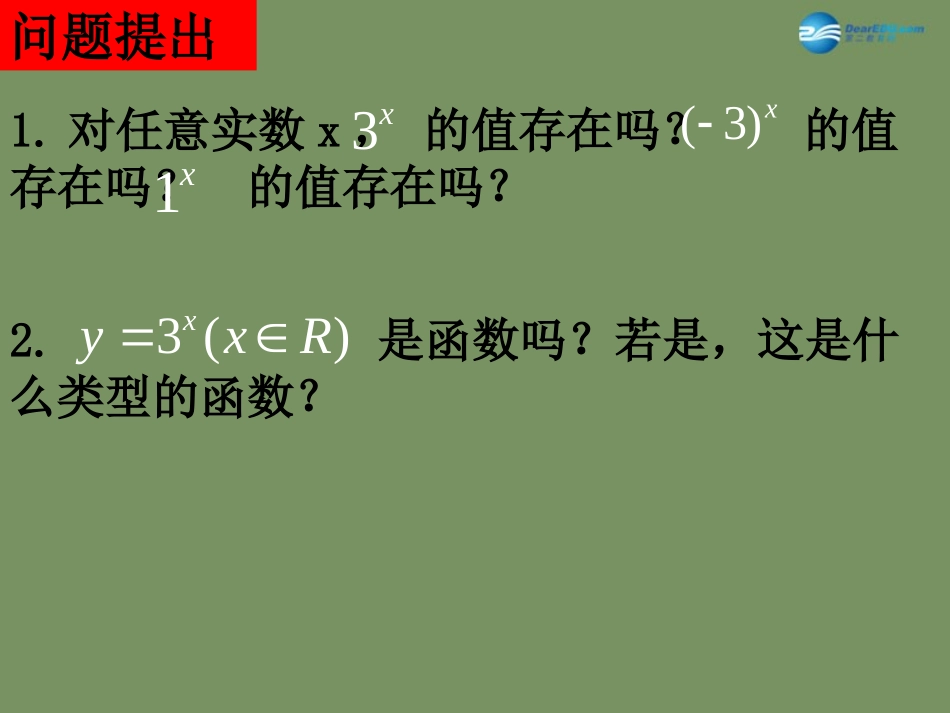 高中数学 指数函数图像及性质课件 新人教A版必修1 课件_第1页