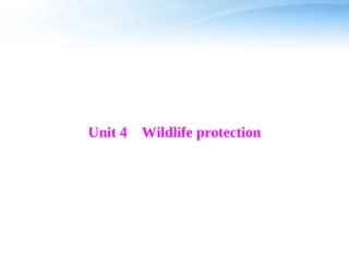 高考英语第一轮 基础知识梳理复习Unit4 Wildlife protection课件 新人教版必修2 课件