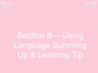 英语 3.3 Using LanguageSumming Up  Learning Tip课件 新人教版选修6 课件