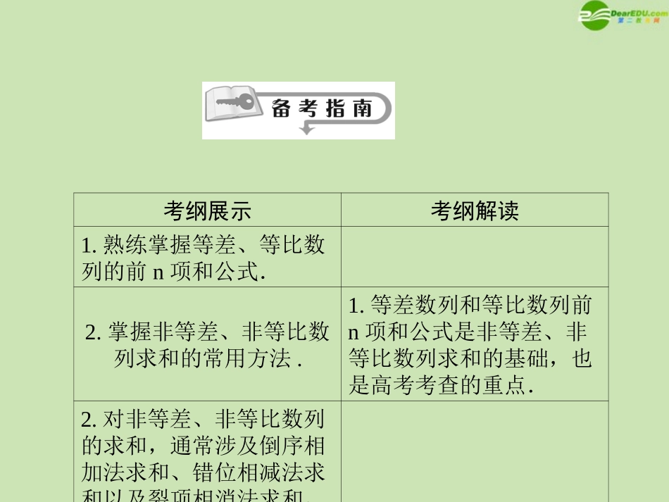 高三数学总复习导与练 第六篇第四节配套课件(教师用) 理 课件_第2页