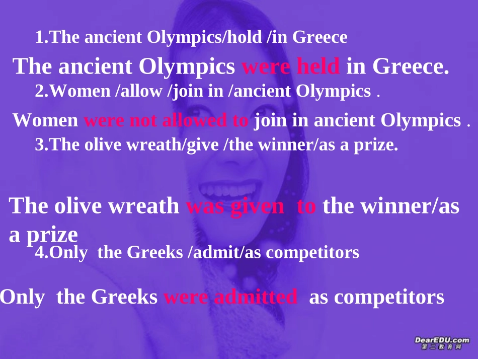 高一英语Unit2 The Olympic Games语法课件 新课标 人教版 必修2 课件_第2页