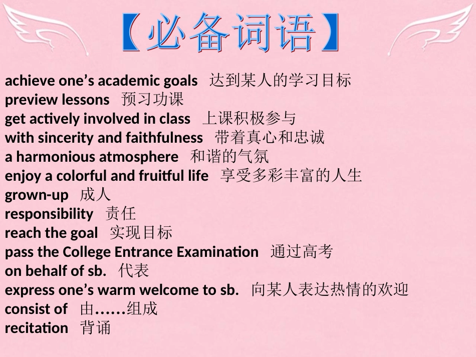 高三英语二轮复习 第二篇 分类写作12 发言 演讲稿课件_第3页
