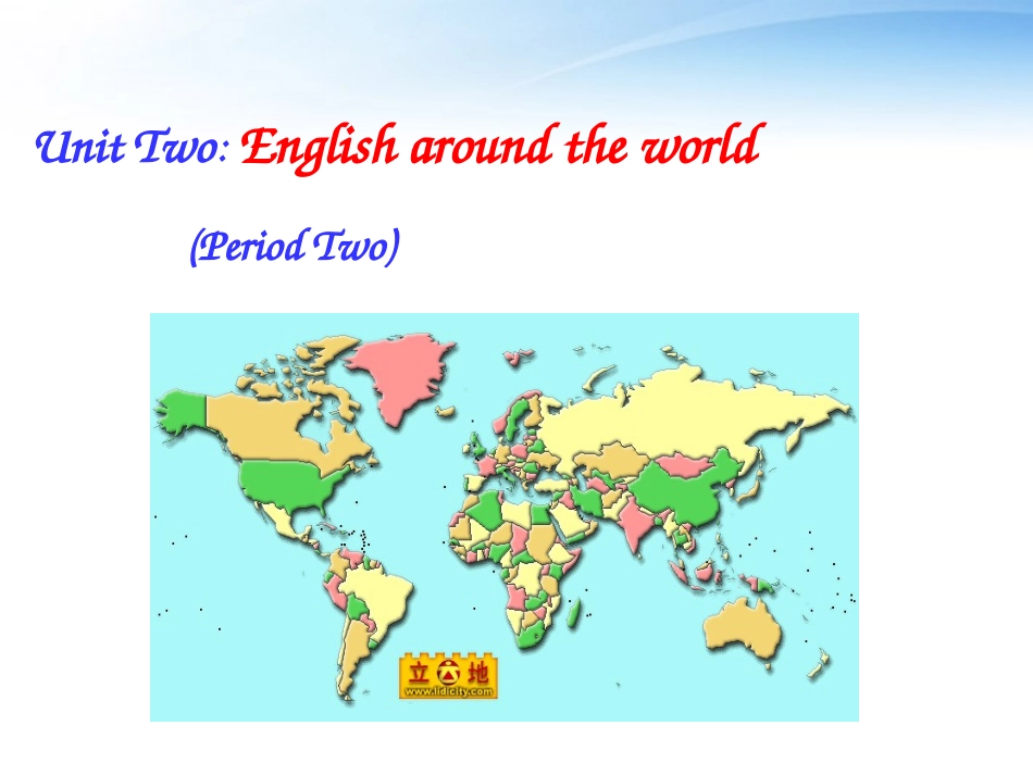 高中英语 Unit2 period课件 新人教版必修1 课件_第1页