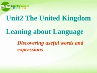 高中英语 Unit2 Learning about language课件 新人教版必修5 课件