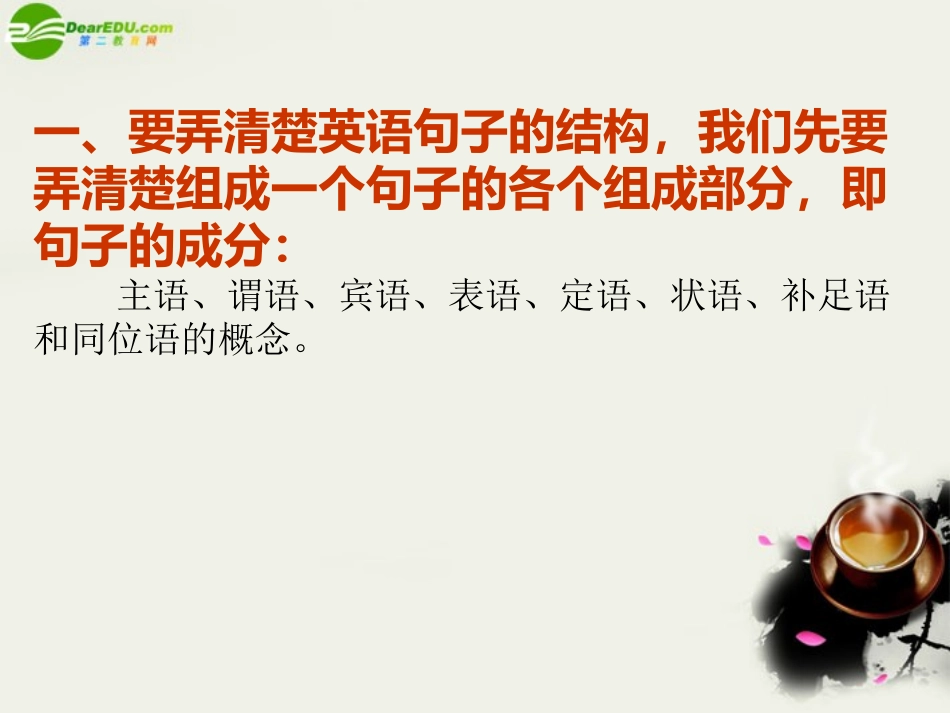 高中语法 句子讲解课件 新人教版 课件_第2页