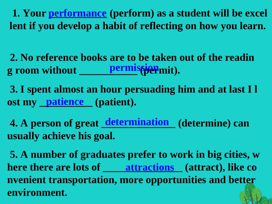 高三英语复习 单句语法填空课件_第1页