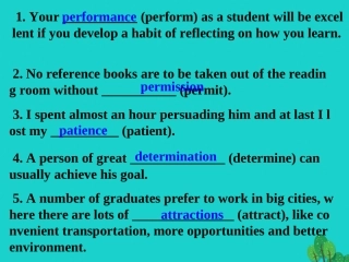 高三英语复习 单句语法填空课件