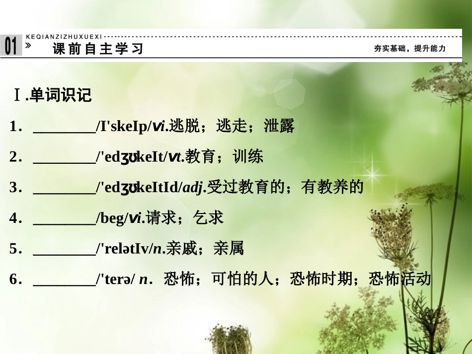 高中英语 Unit 5 Nelson Mandela—a modern hero-Period 2课件 新人教版必修1 课件_第2页