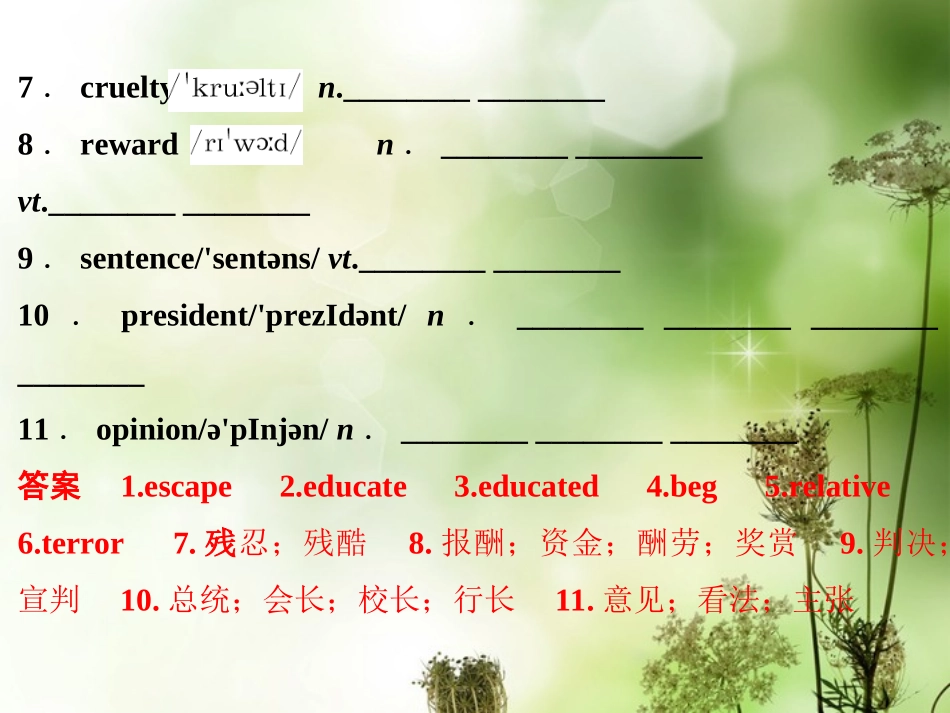 高中英语 Unit 5 Nelson Mandela—a modern hero-Period 2课件 新人教版必修1 课件_第3页