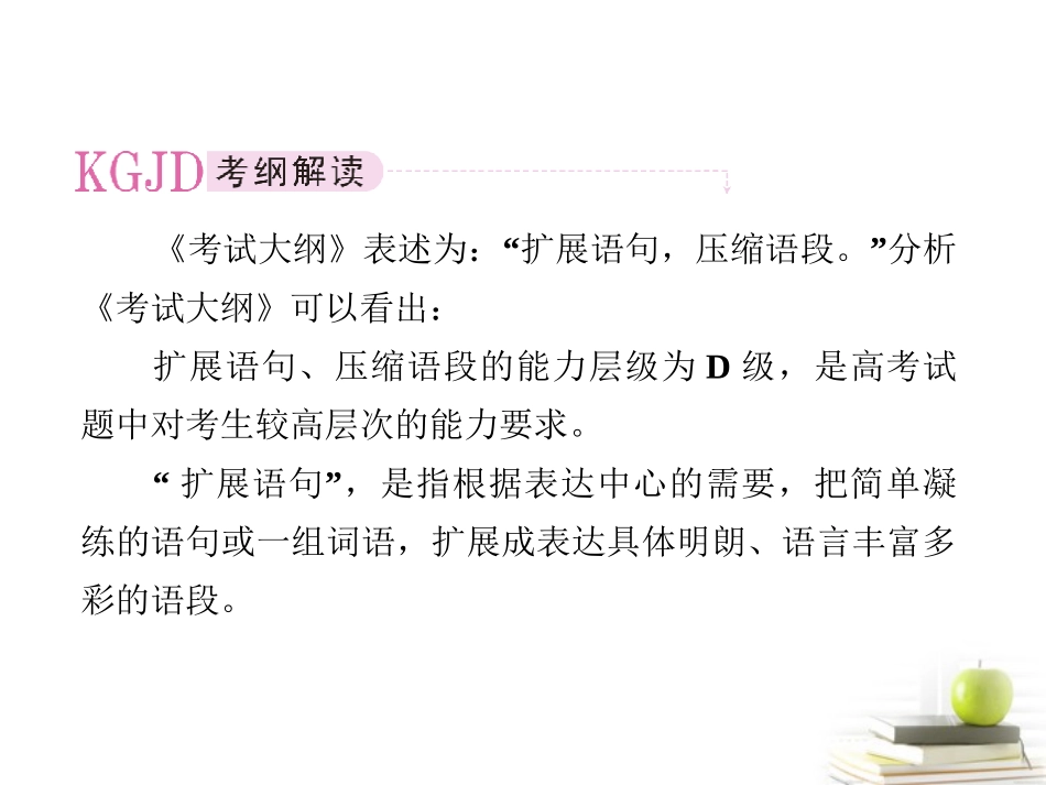 高考语文考前指导 扩展语句课件_第2页
