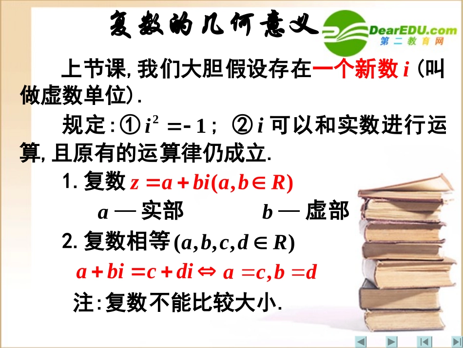 高中数学 复数的几何意义课件 新人教A版选修2-2 课件_第2页