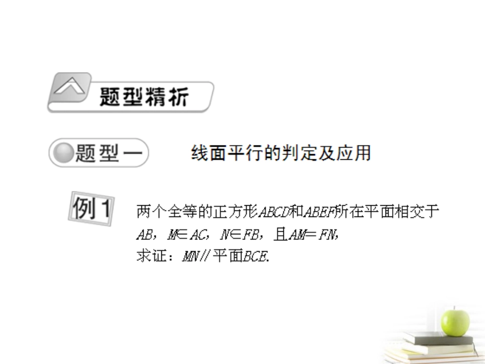 高考数学总复习 第九单元 第四节 直线、平面平行的判定及其性质课件_第2页