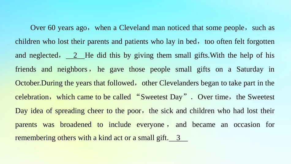 高中英语 Unit 3 Celebration Section Ⅰ ReadingⅠ Warm up  Lesson 1课件 北师大版必修1 课件_第3页
