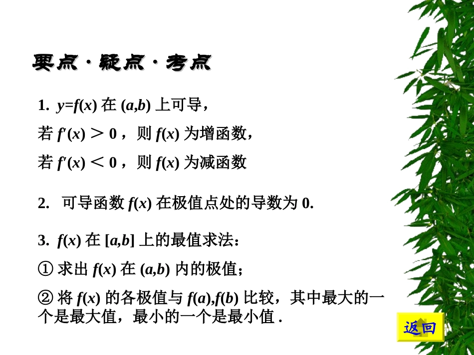 高中数学基础复习 第十二章 极限与导数 第3课时  应用课件_第2页