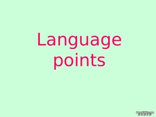 高二英语Unit5 Language points课件