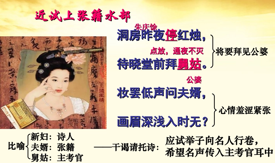 高中语文 (酬赠诗四首)课件 粤教版选修(唐诗宋词元散曲选读) 课件_第3页