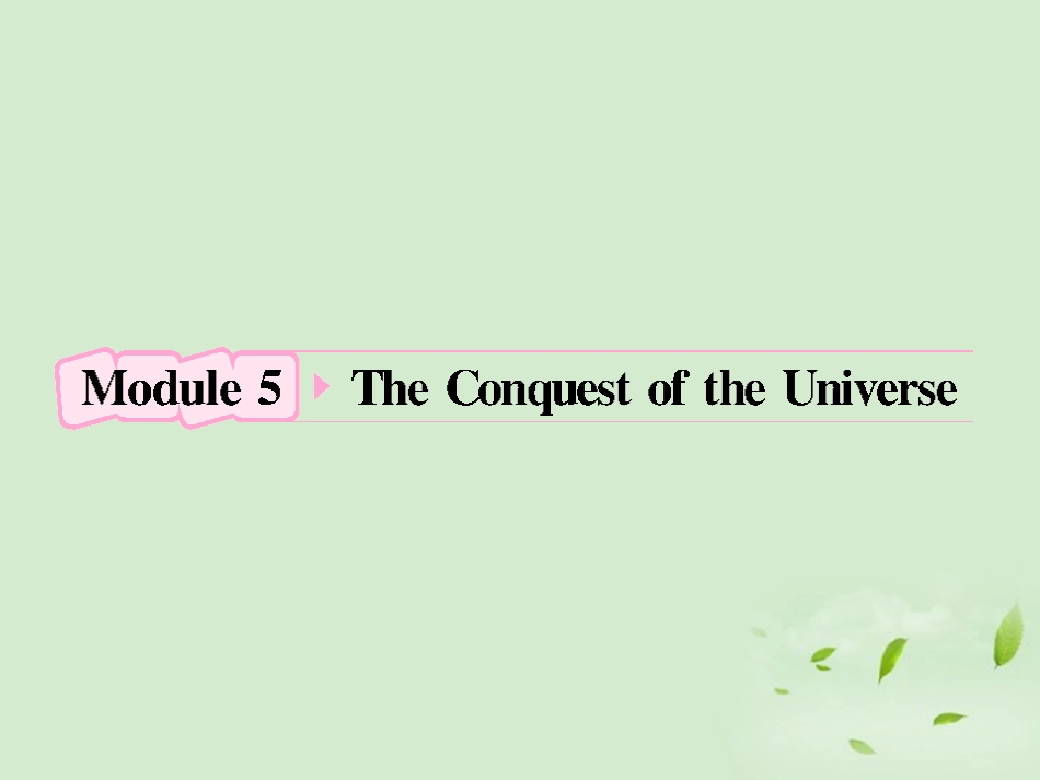 高考英语 Module5知识与要点课件 外研版选修8 课件_第1页