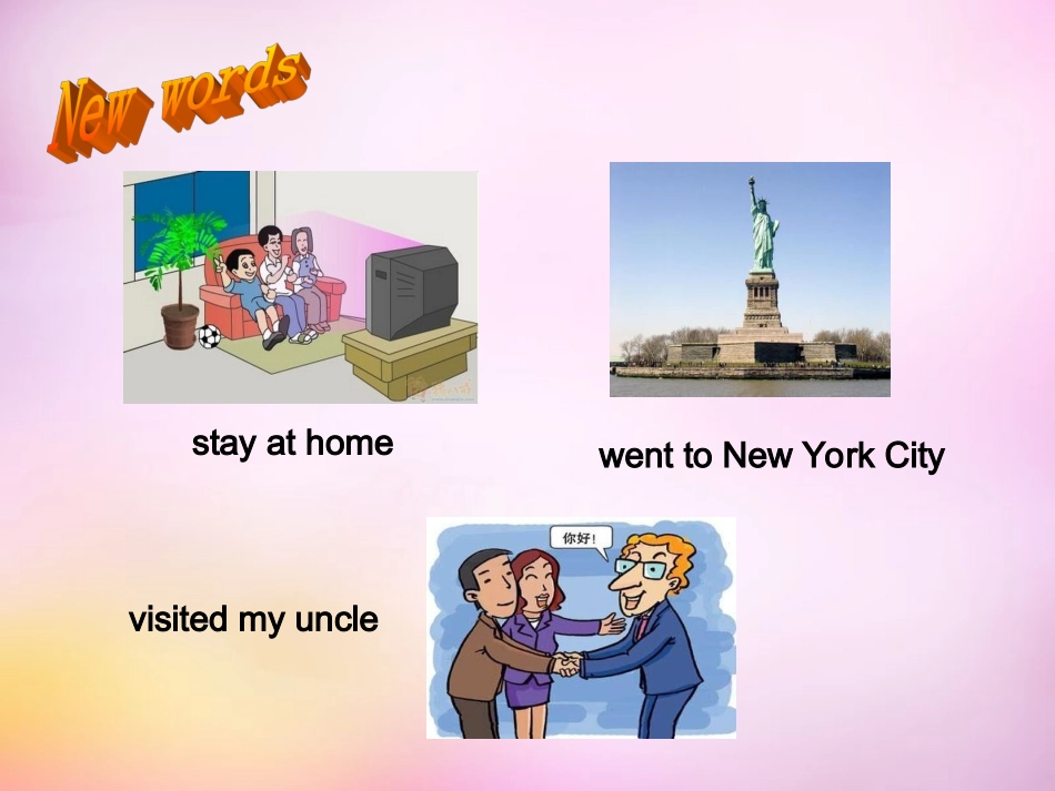 秋八年级英语上册 Unit 1 Where did you go on vacation Section A(1a 1c)课件 (新版)人教新目标版 课件_第3页