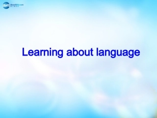 高中英语 Learning about language课件 新人教版选修7 课件