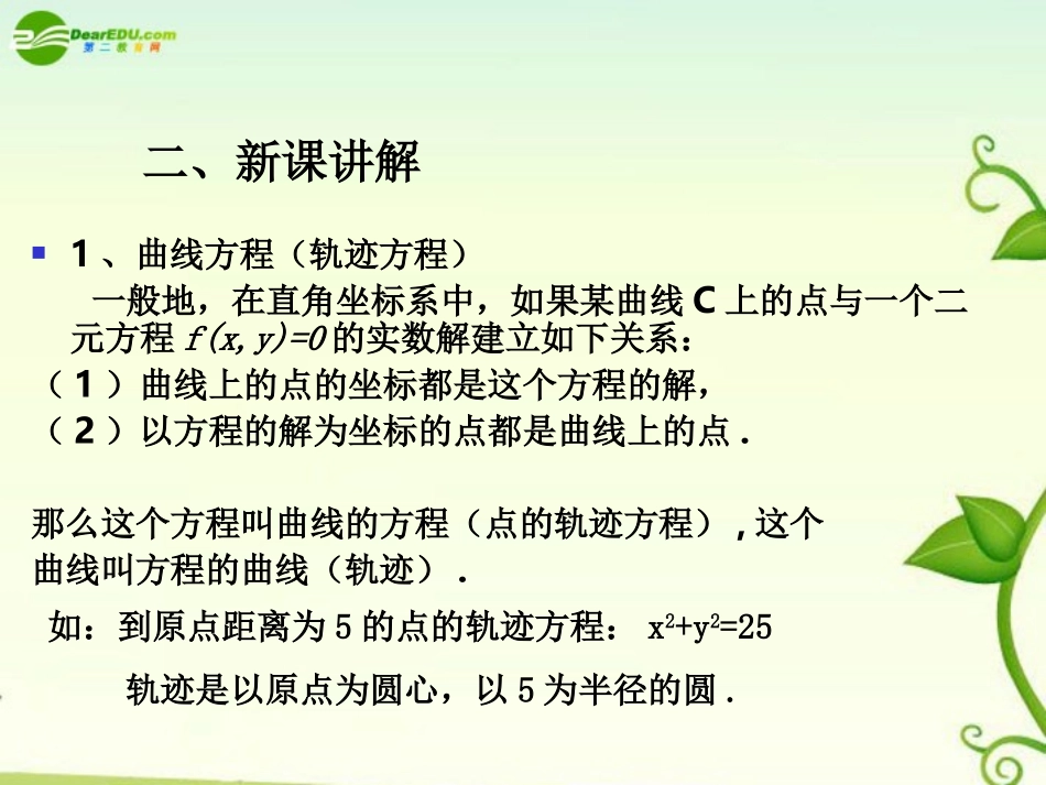 高中数学 第3课时轨迹方程的求法课件 新人教A版必修2 课件_第3页