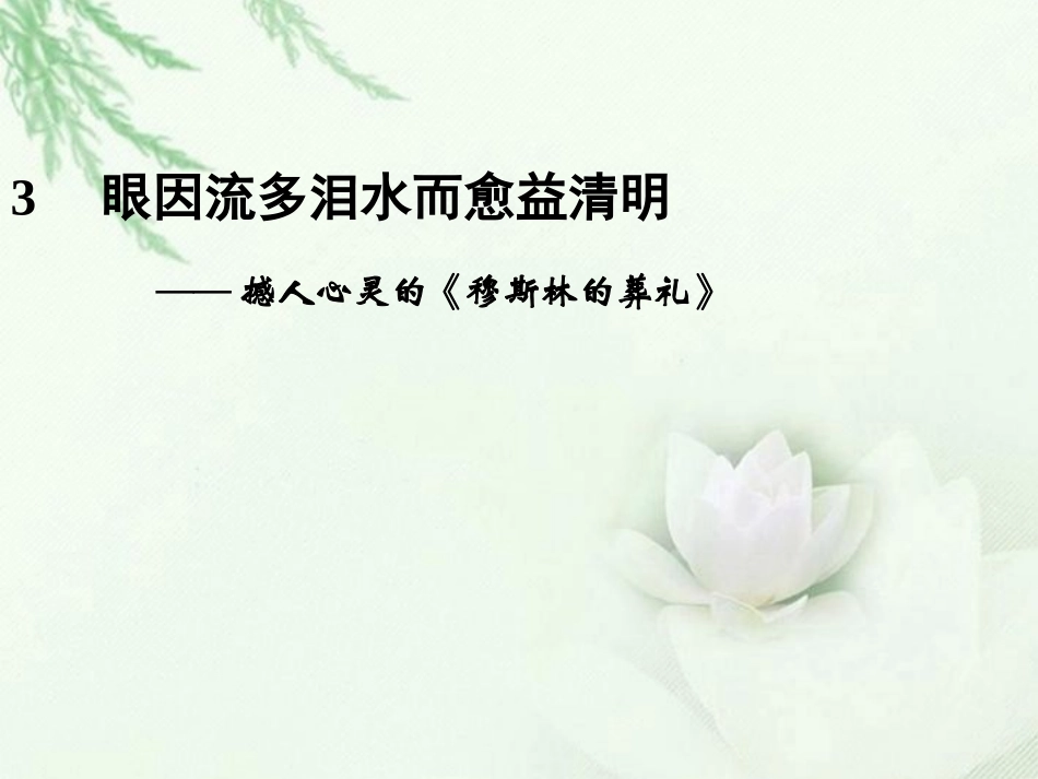 高中语文二轮复习 243 眼因流多泪水而愈益清明(3)课件(新课标) 课件_第1页