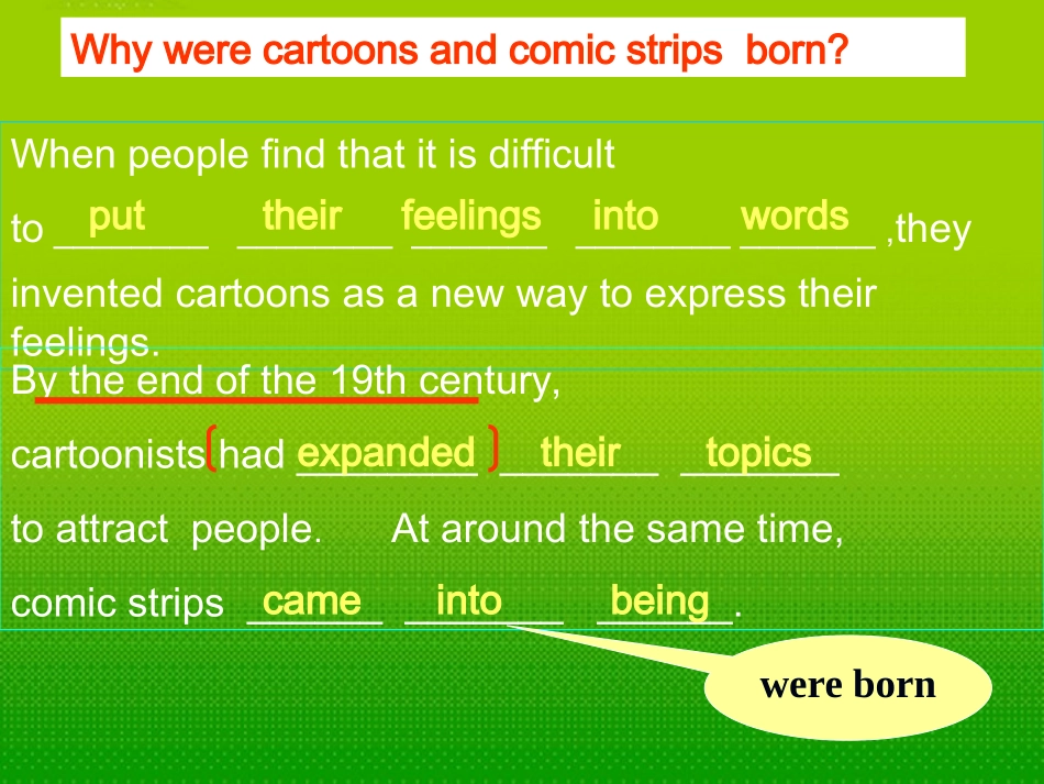 高中英语 unit6 cartoons&comic strips-reading课件 上海新世纪版 课件_第3页